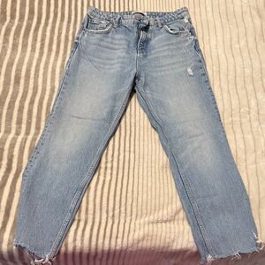 Zara Light Blue Ankle Jeans